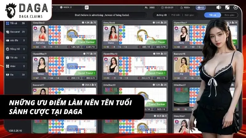 Các ưu điểm nổi trội giúp Casino DAGA thu hút đông đảo hội viên